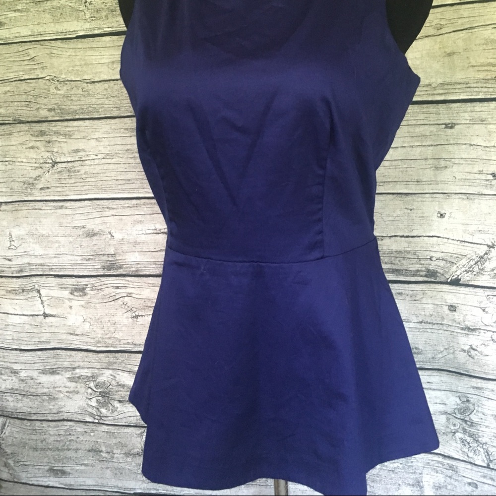 Blue Peplum top size 10 Banana Republic